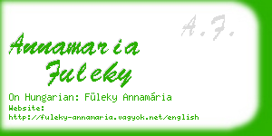 annamaria fuleky business card