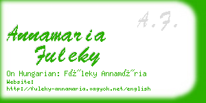 annamaria fuleky business card